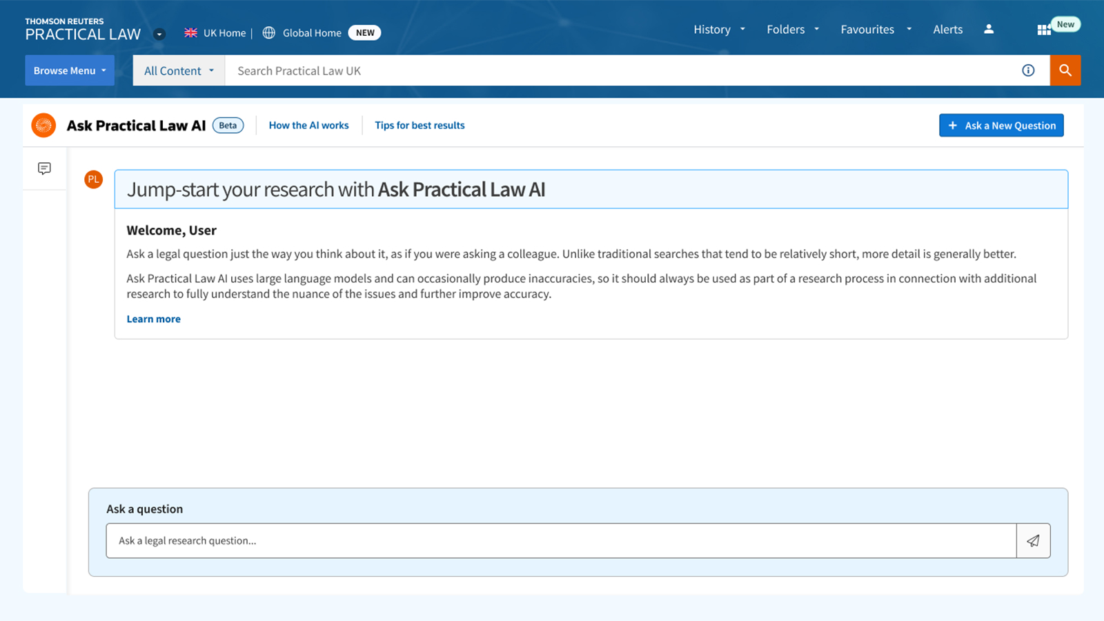 Practical Law UK screenshot