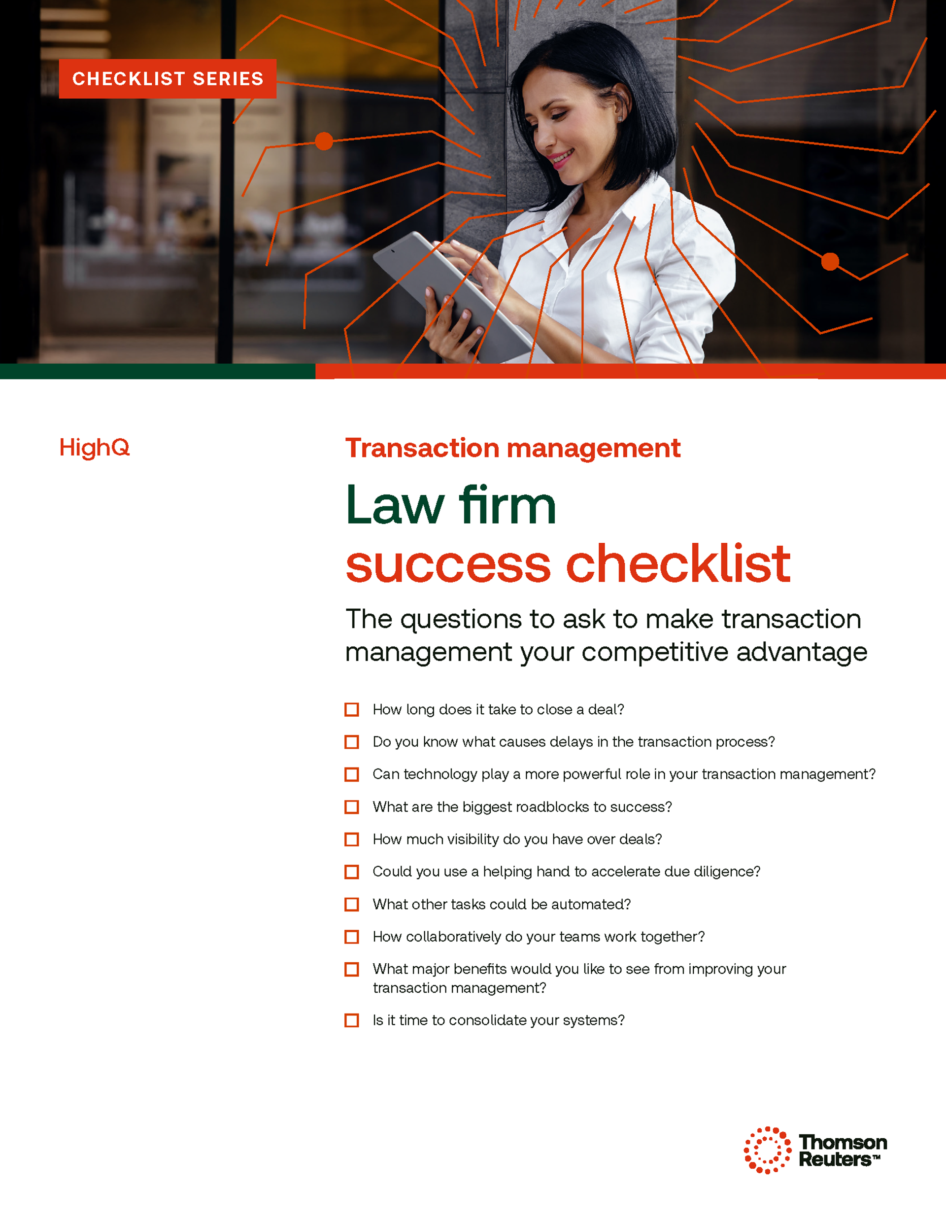 Law firm success checklist: Transaction management