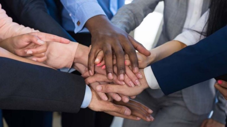 Attorneys of color hands