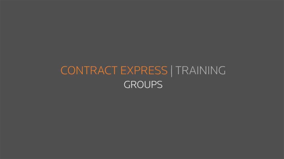 Contract Express - Groups