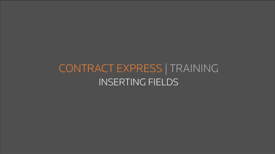 Contract Express Author – Inserting fields