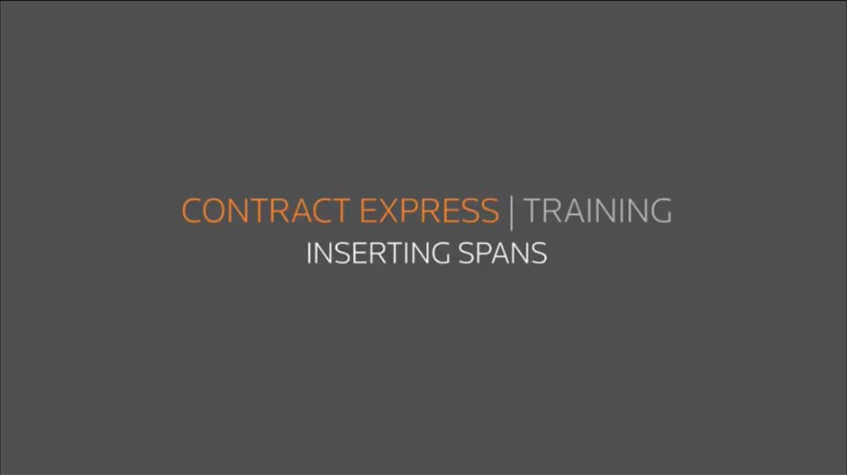 Contract Express Author – Inserting spans