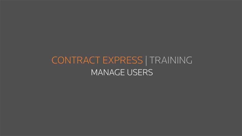 Contract Express - Manage Users