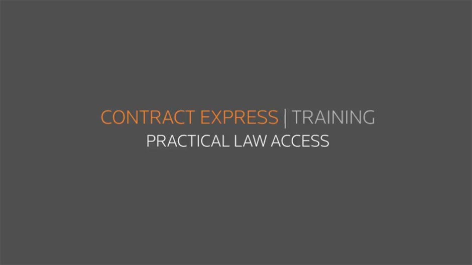 Contract Express - Practical Law Access