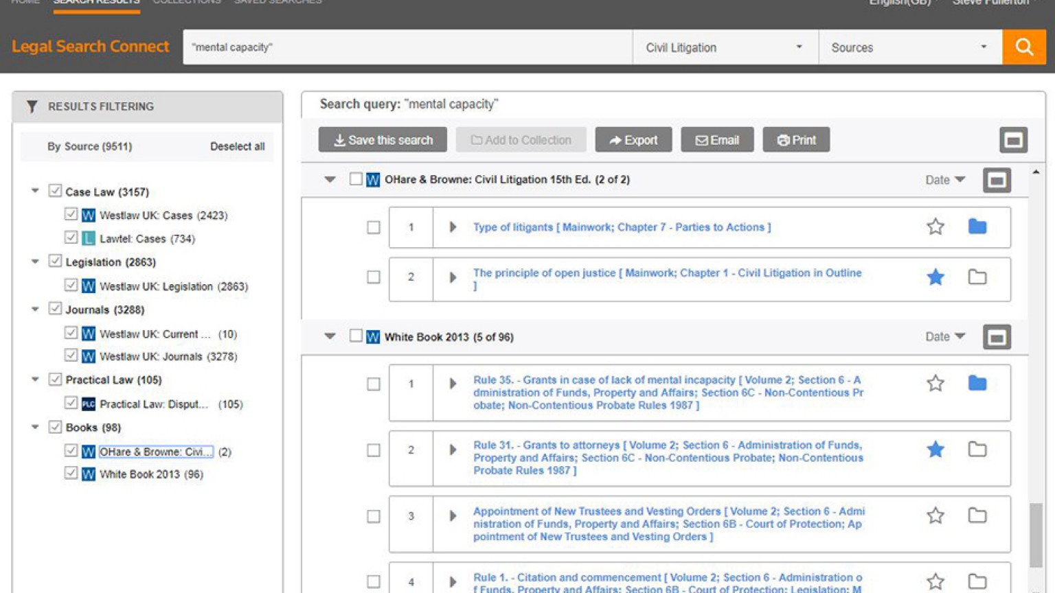 Legal federated search Legal Search Connect Legal Solutions UK