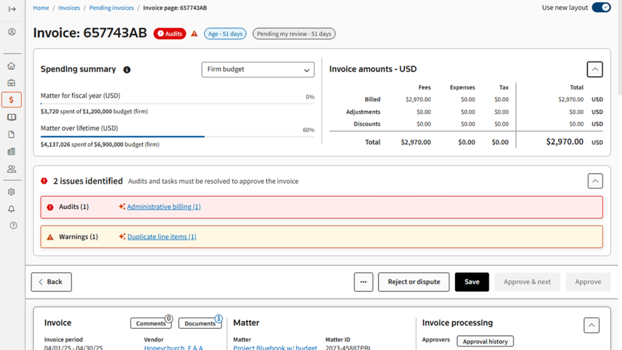 Legal Tracker - AI Powered Invoice Review - Enlarge Image