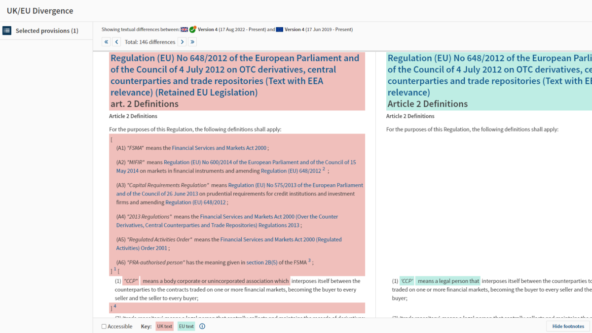 UK/EU Divergence Tracker