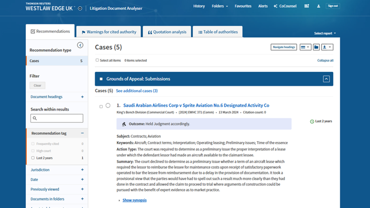 LDA Recommendations