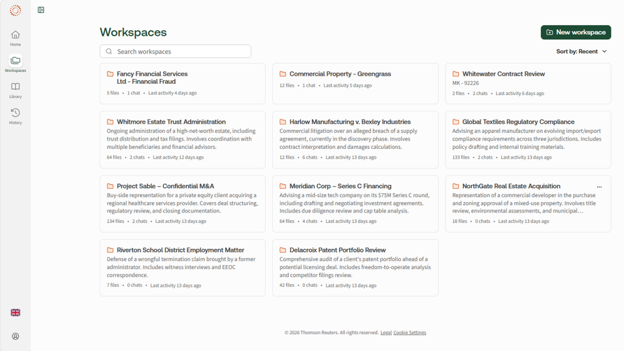 Workspaces screenshot