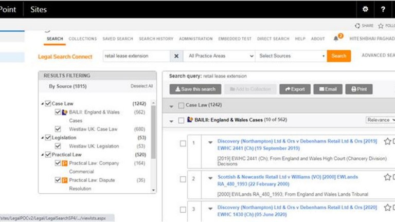 Search through SharePoint